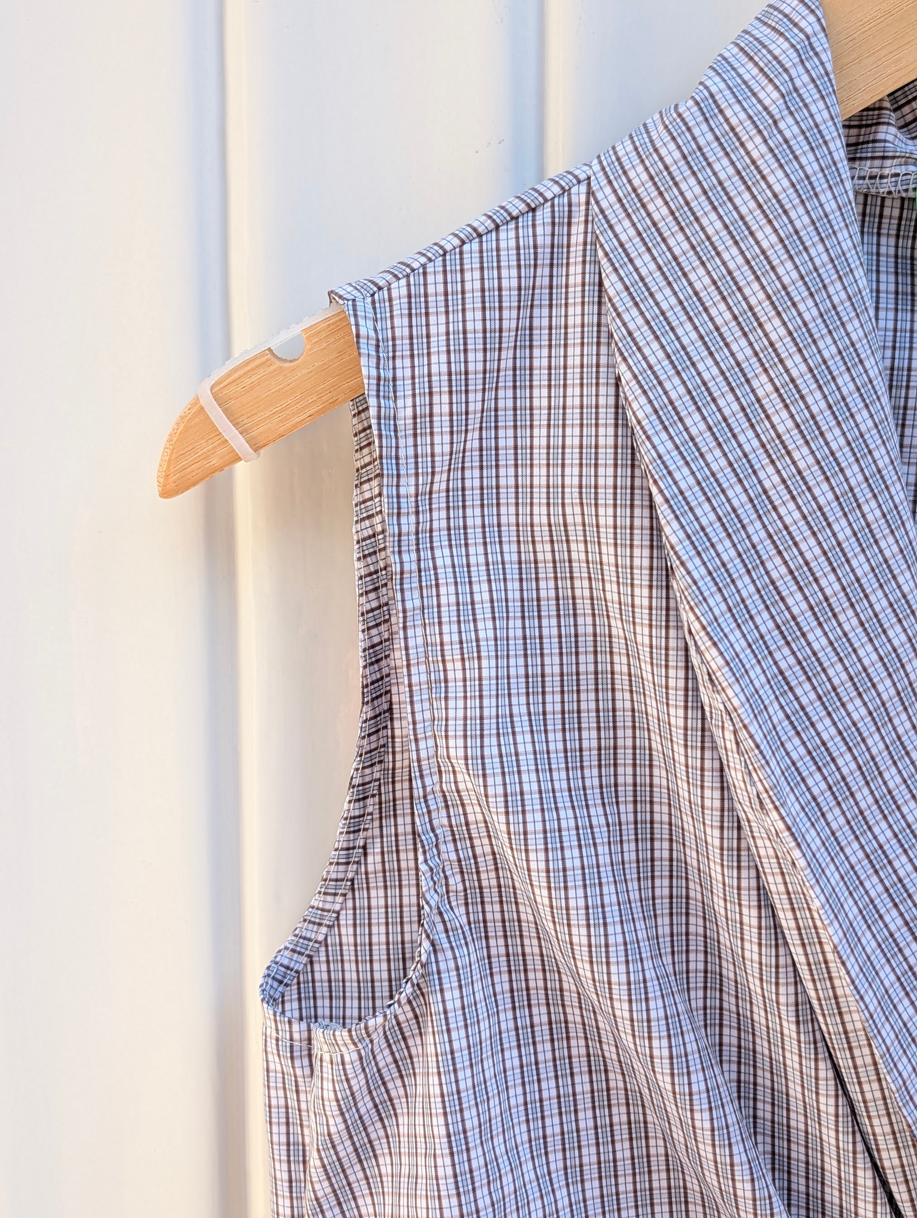 Not A Label Checked Blouse - Blue