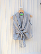 Not A Label Ronny Striped Blouse - Blue
