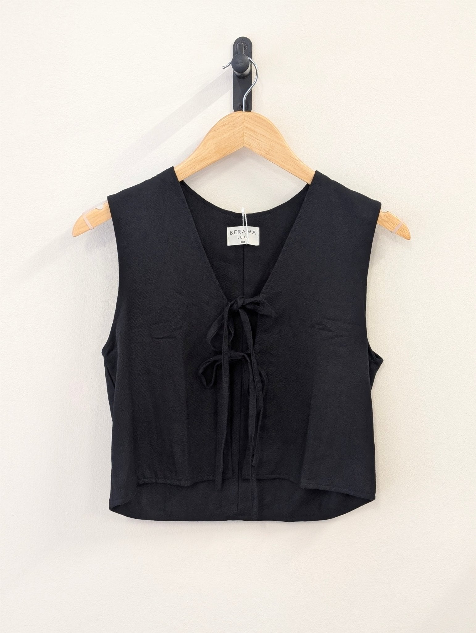 Berawa Luxe Tala Top - Black - Kubanna
