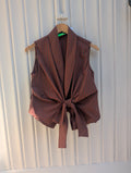 Not A Label Ronny Striped Blouse - Brown/Rust