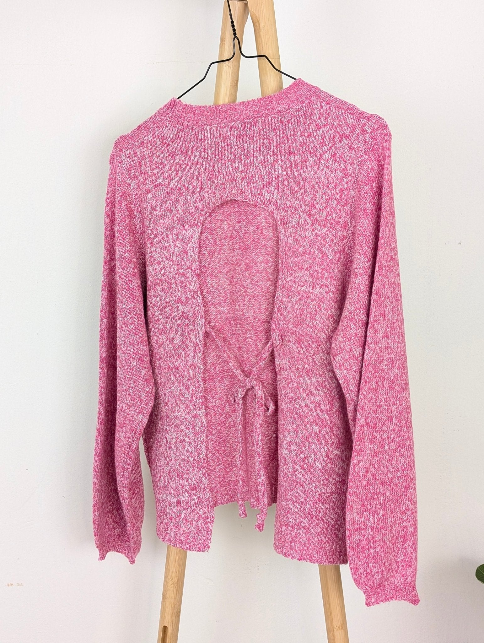 Open back sweater Noelle - Pink - Kubanna