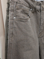 Wide leg pants - Espresso Check