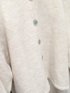 Contrast Stripe Boxy Cardigan - Ecru/Brown