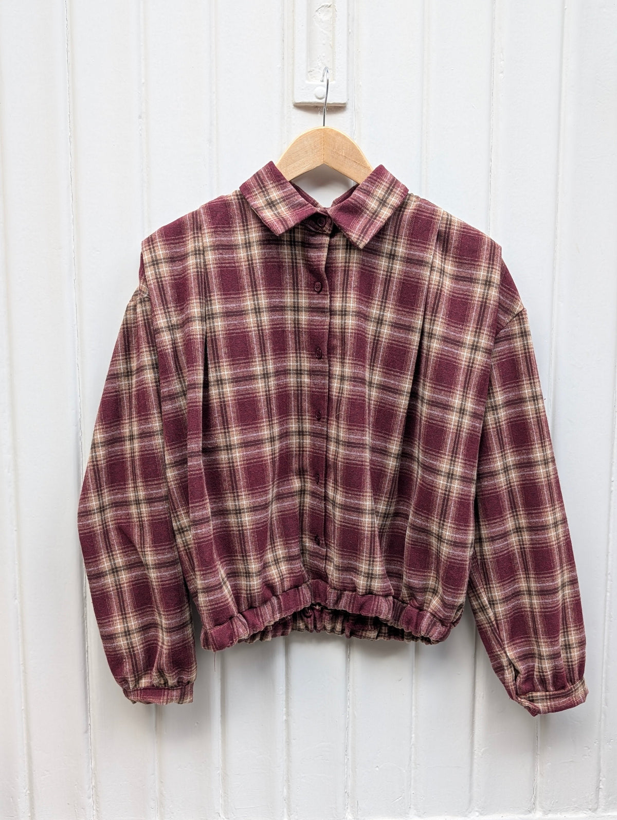 Rose Flannel Blouse - Bordeaux - Kubanna