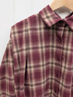 Rose Flannel Blouse - Bordeaux - Kubanna