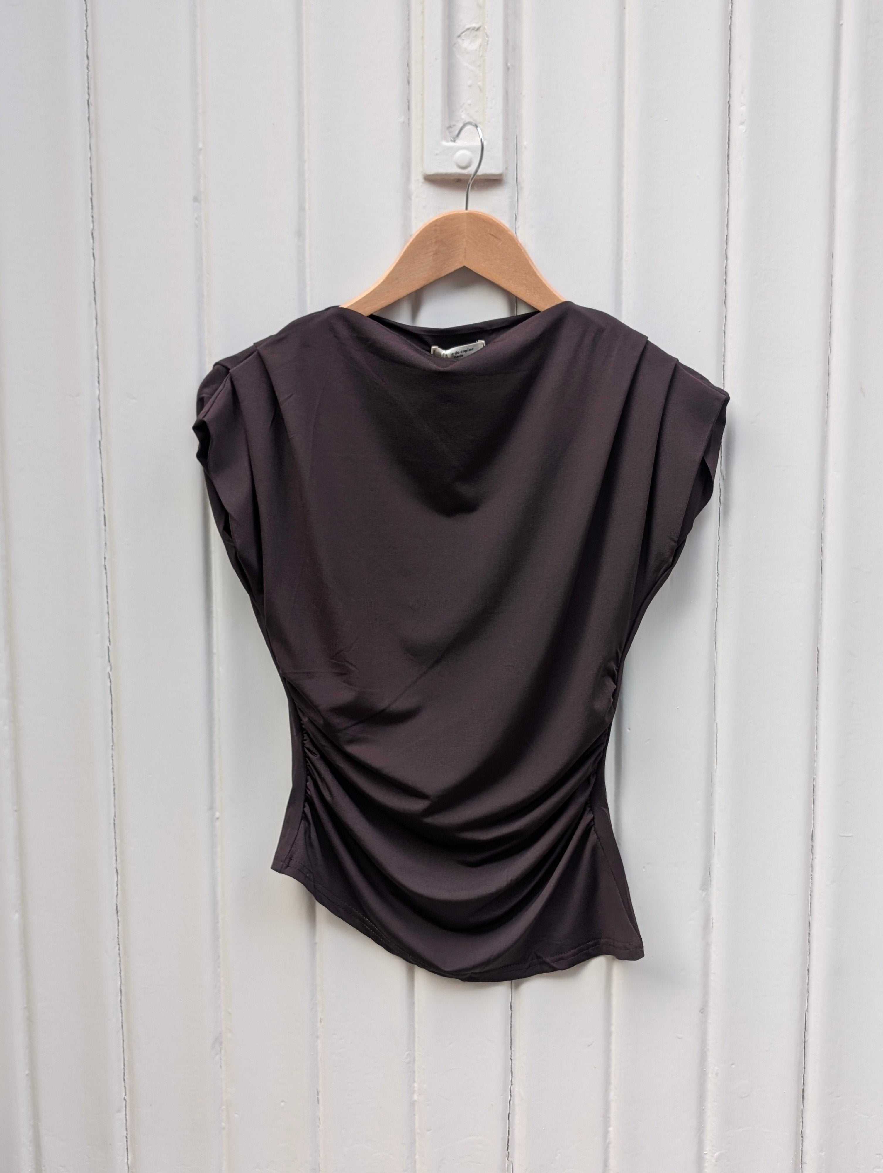 Ruched Top - Chocolate Brown - Kubanna
