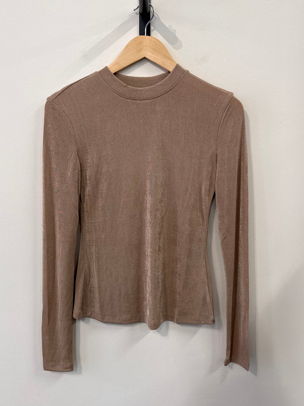 Sarah Faint Glitter Top - Taupe - Kubanna