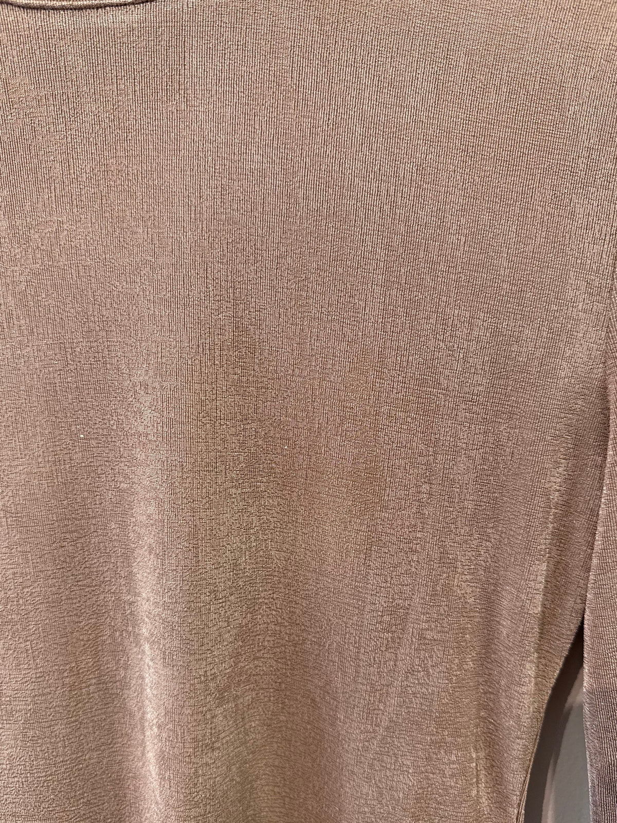 Sarah Faint Glitter Top - Taupe - Kubanna