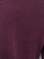 Sarah Faint Glitter Top - Wine Red - Kubanna