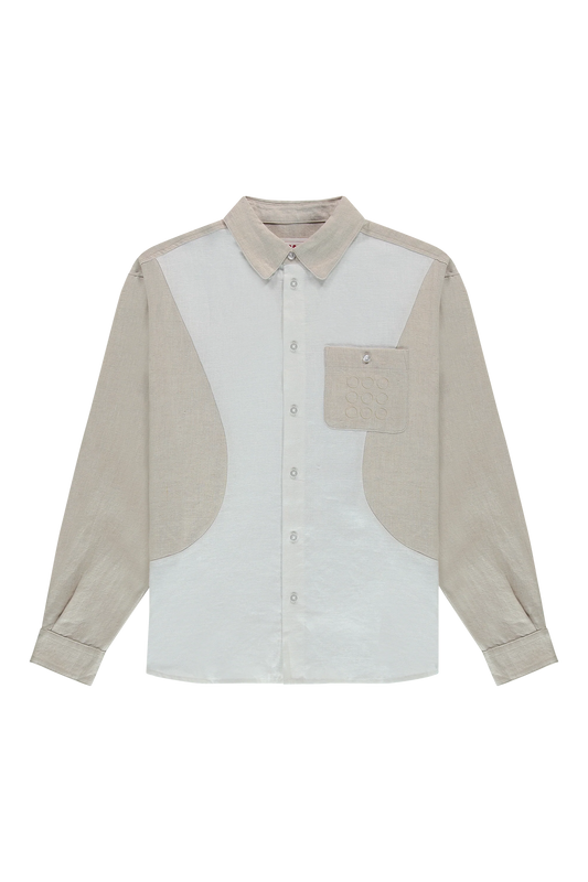 The New Originals Curve Shirt - White Alyssum/Beige