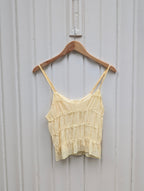 Smocked Cami Top - Yellow - Kubanna