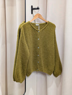 Soft Knit Button Cardigan – Olive - Kubanna