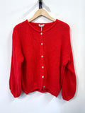 Soft Knit Button Cardigan – Red - Kubanna