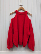 Sophie Sweater with Collar - Red - Kubanna