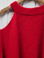 Sophie Sweater with Collar - Red - Kubanna
