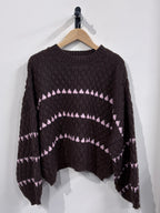 Susan Knitted Sweater - Brown/Pink - Kubanna