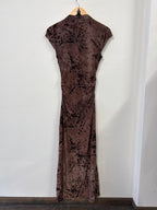 Tania Branch Detail Dress - Brown - Kubanna