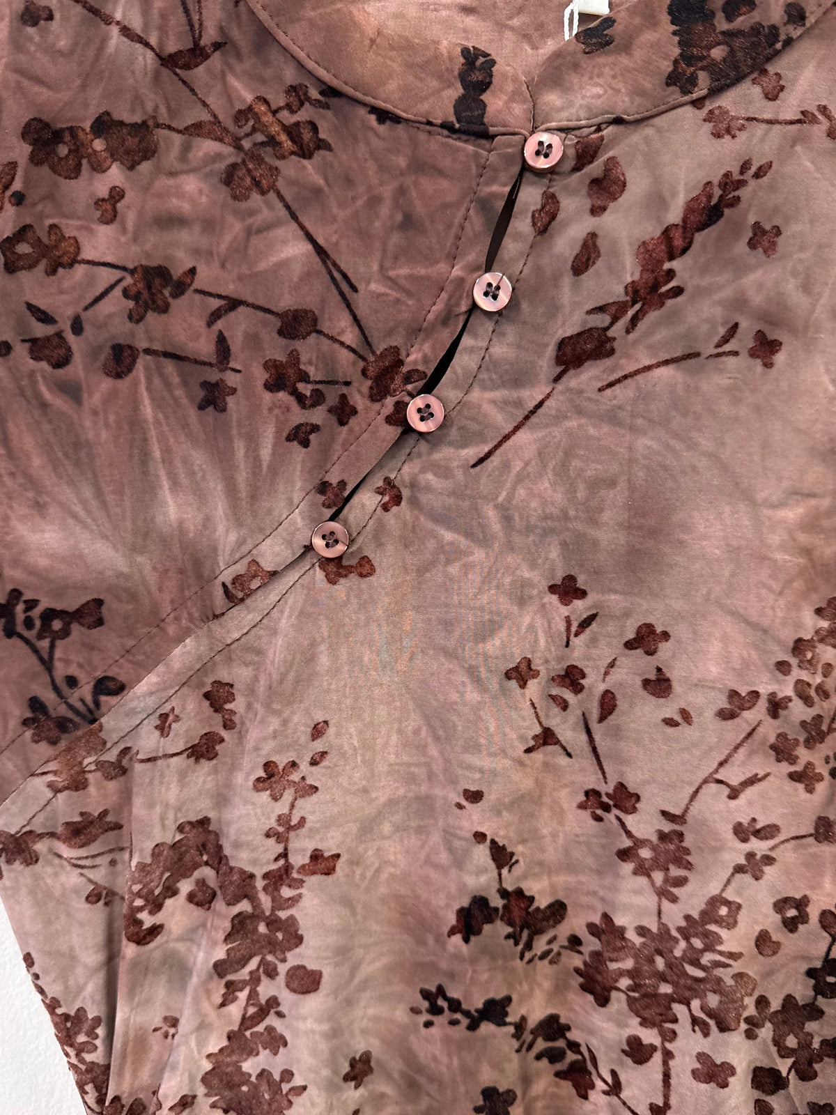Tania Branch Detail Dress - Brown - Kubanna