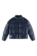 The New Originals 9 - dots Curve Puffer Jacket - Navy Blue - Kubanna