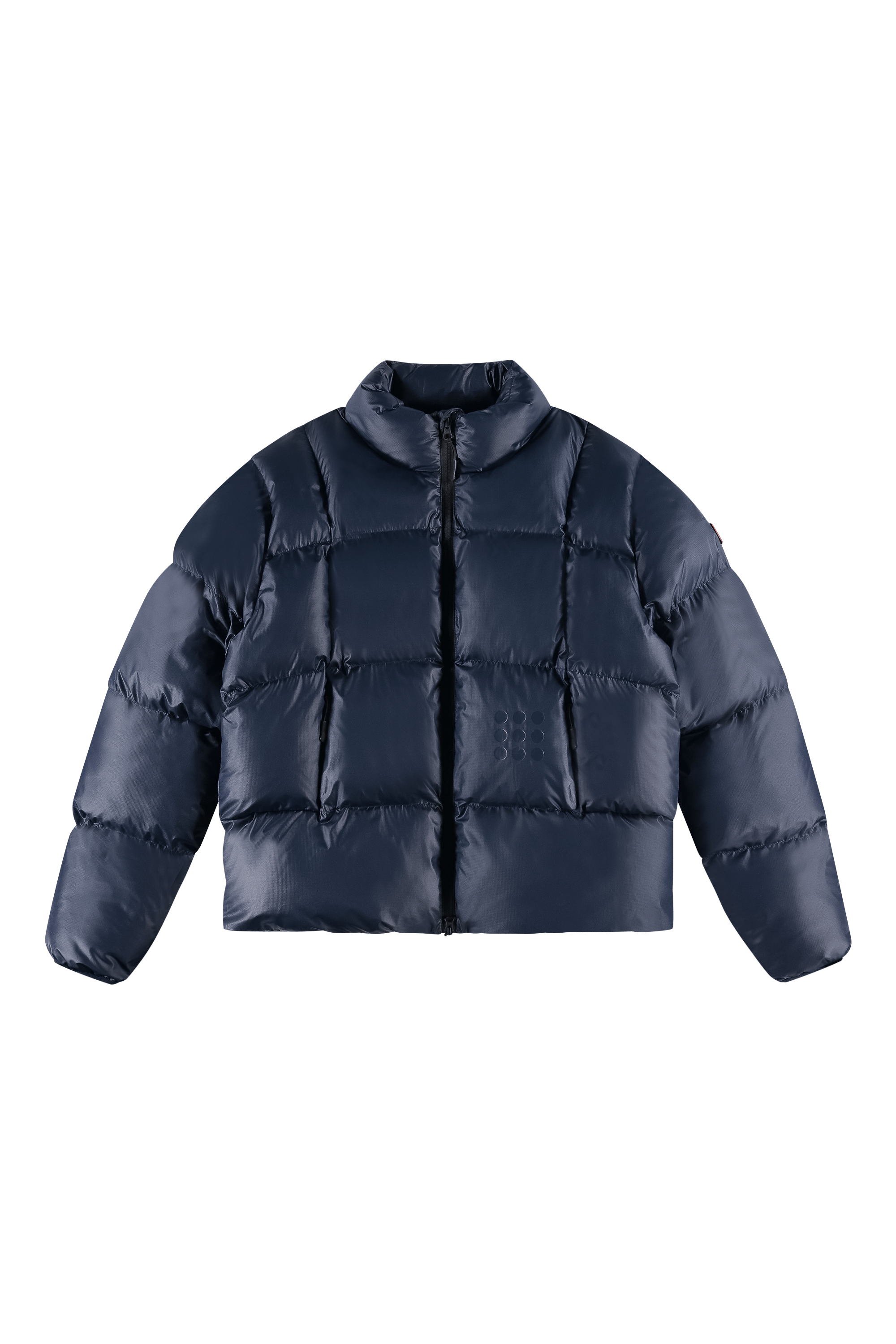 The New Originals 9 - dots Curve Puffer Jacket - Navy Blue - Kubanna