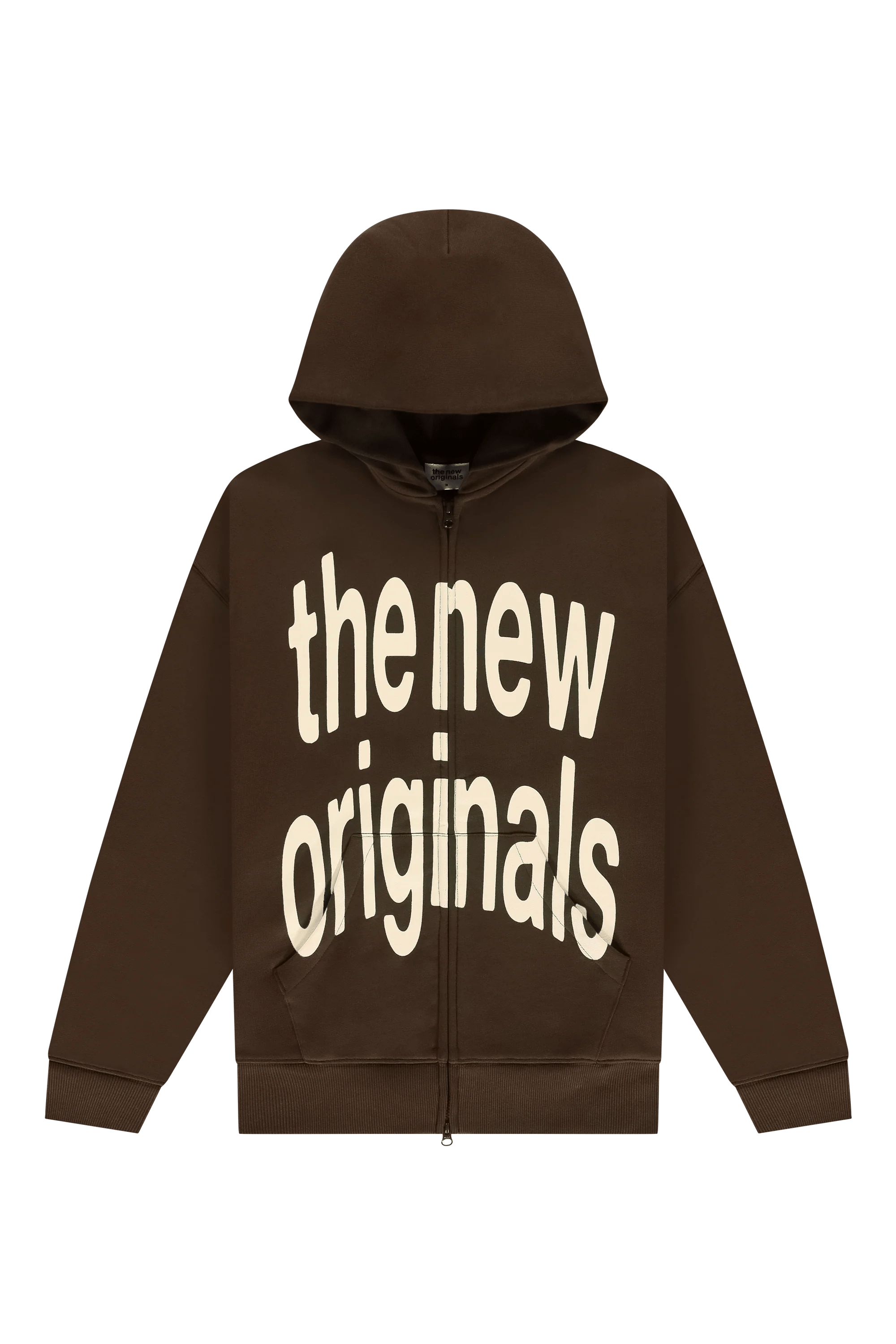 The New Originals Big Logo Zip - Up Hoodie - Acid Brown - Kubanna