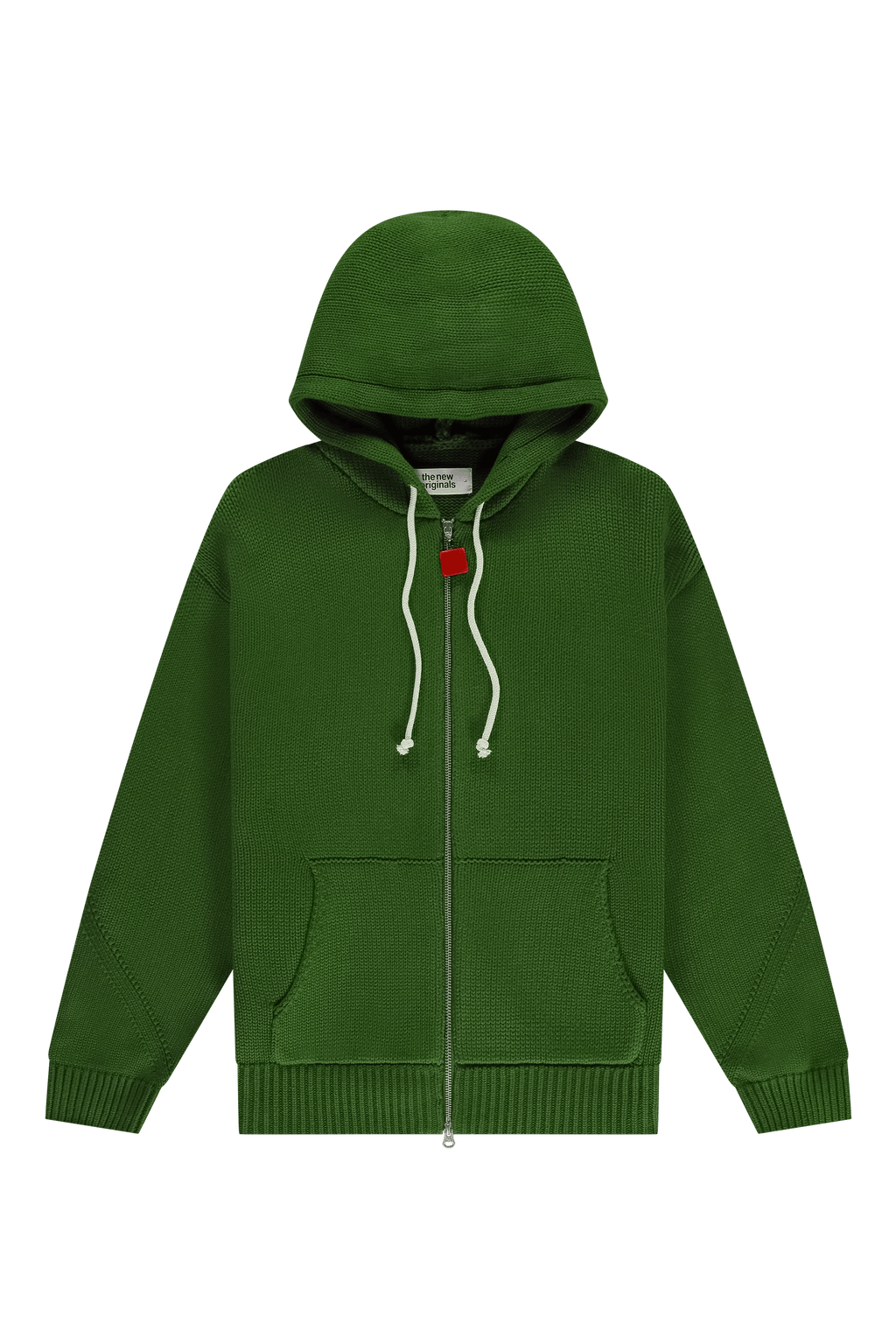 The New Originals Chunky Knit Zip - up Hoodie - Forest Elf - Kubanna