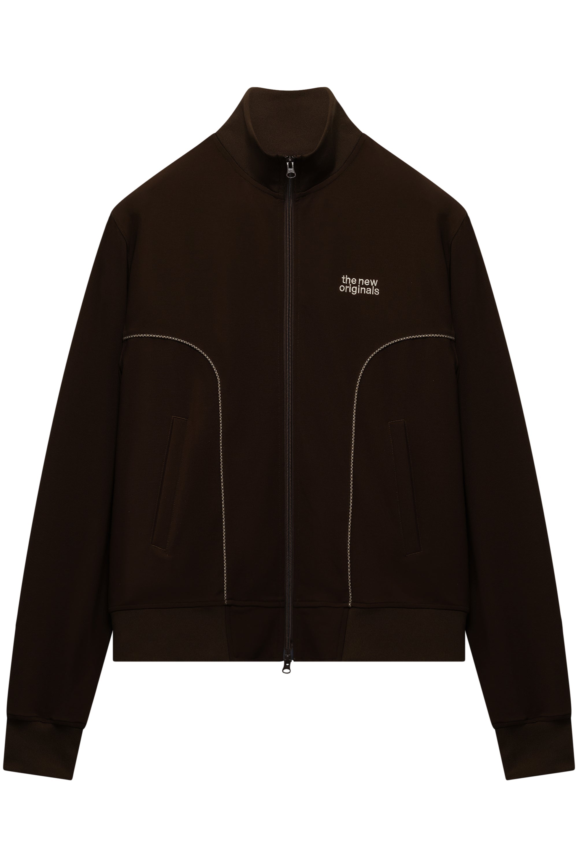 The New Originals | Emblem Track Jacket - Brown/Houndstooth - Kubanna