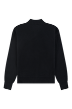 The New Originals Fisherman Rib Zip - up Sweater - Black - Kubanna