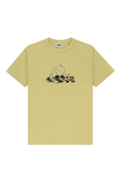 The New Originals Freddy Chess Raglan T-shirt - Butter Yellow - Kubanna