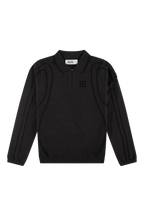 The New Originals Innerspace Longsleeve Polo - Brown Melange/Black - Kubanna