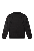 The New Originals Innerspace Longsleeve Polo - Brown Melange/Black - Kubanna