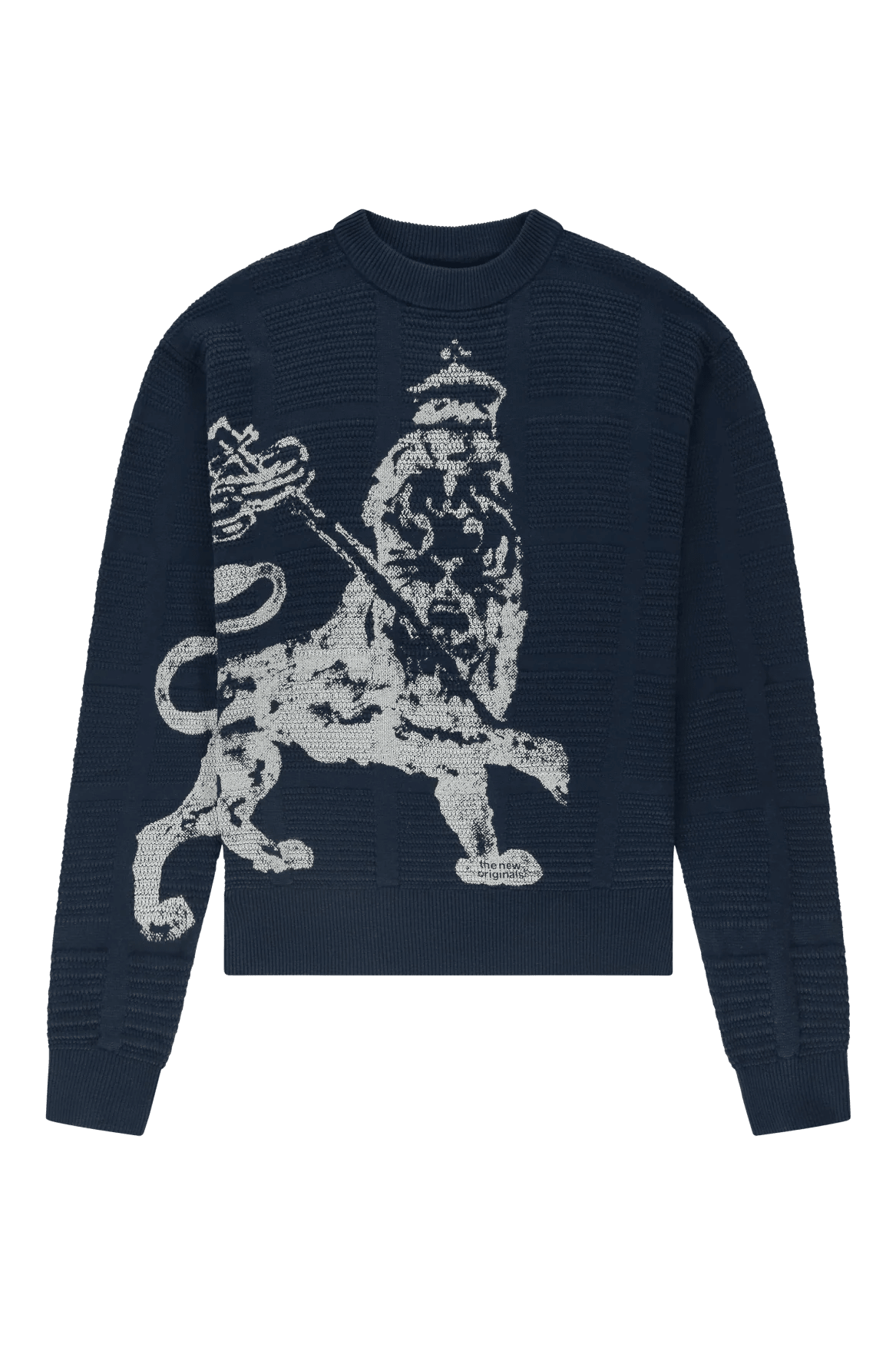 The New Originals Lion Knit Crewneck - Navy - Kubanna