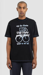 The New Originals Op De Fiets T-shirt - Black - Kubanna