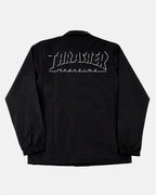 Thrasher Shadow Mag Logo Coach Jacket - Black - Kubanna