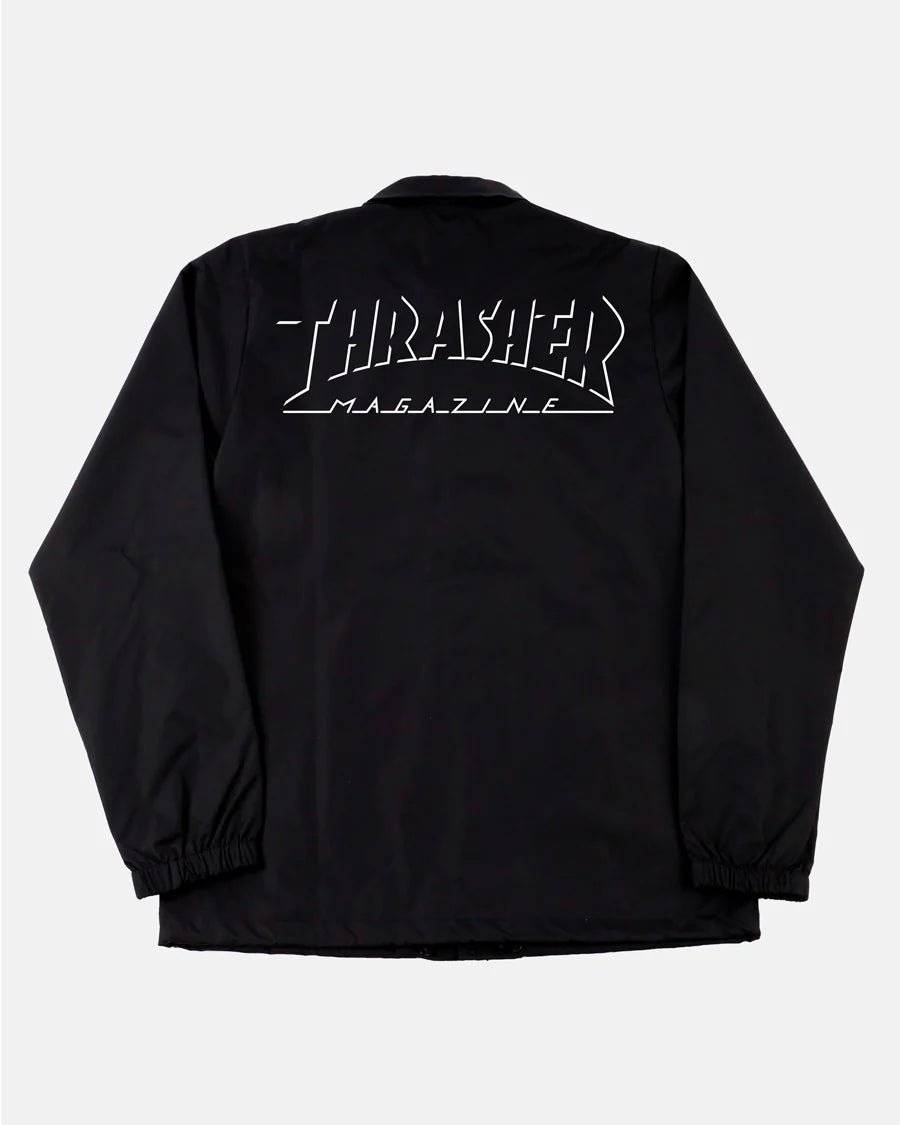 Thrasher Shadow Mag Logo Coach Jacket - Black - Kubanna