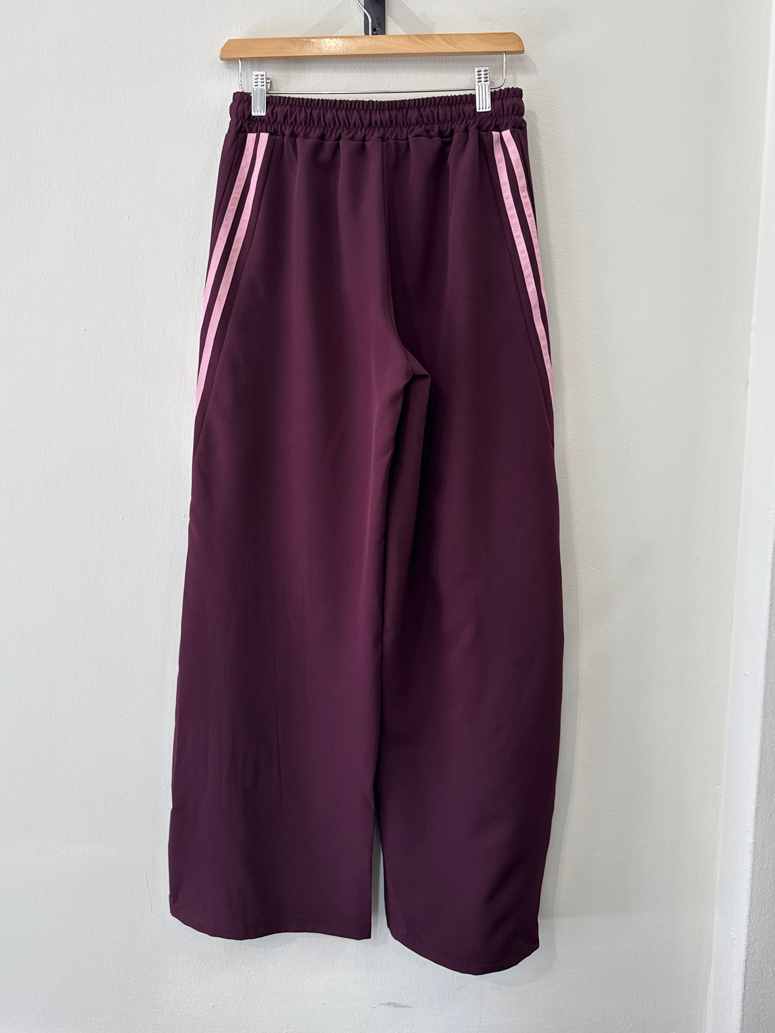 Tracy Curve Stripe Pants - Wine/Pink - Kubanna