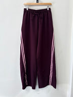 Tracy Curve Stripe Pants - Wine/Pink - Kubanna