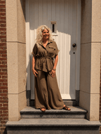 Utility Shirt & Palazzo Pants Set - Pistache - Kubanna