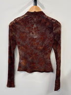 Vera Detail Longsleeve Top - Brown - Kubanna