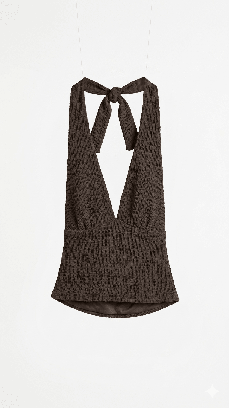 Vera Halter Top - Brown - Kubanna
