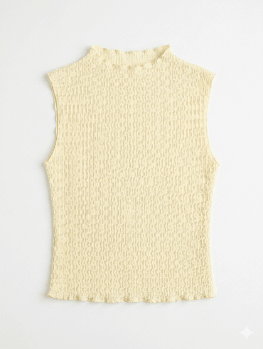 Vera Sleeveless Top - Butter Yellow - Kubanna