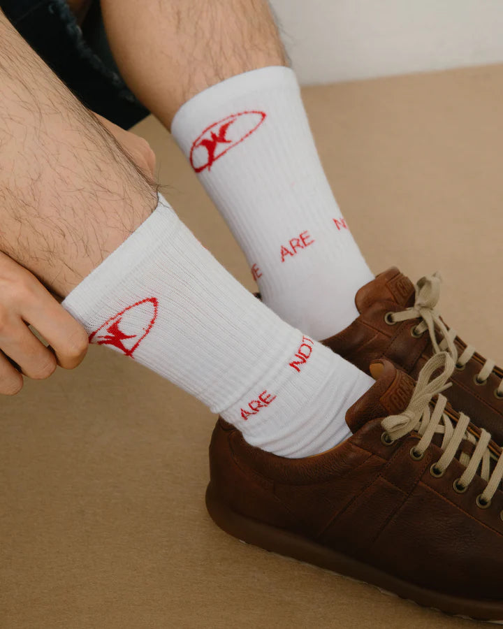 WANF Oval W Socks - White