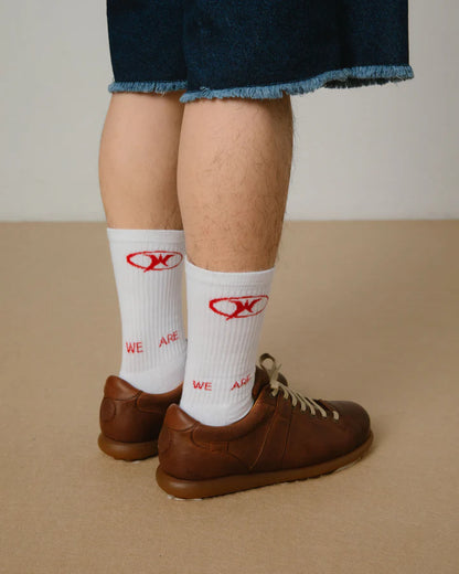 WANF Oval W Socks - White