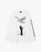 We Are Not Friends Ascii Falcon Longsleeve - White - Kubanna