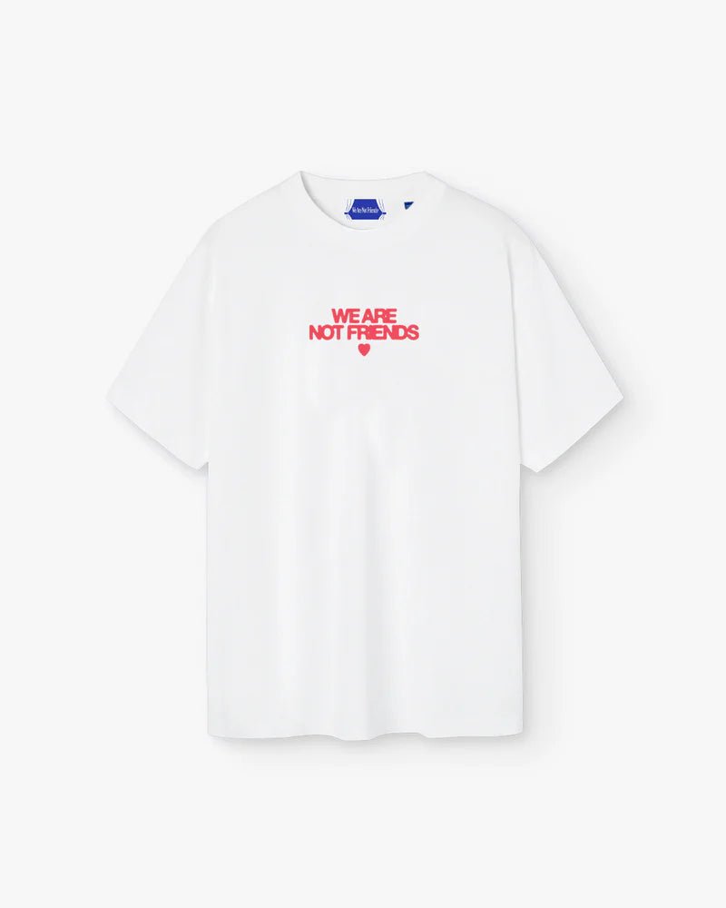 We Are Not Friends Bold Love T-shirt - White - Kubanna