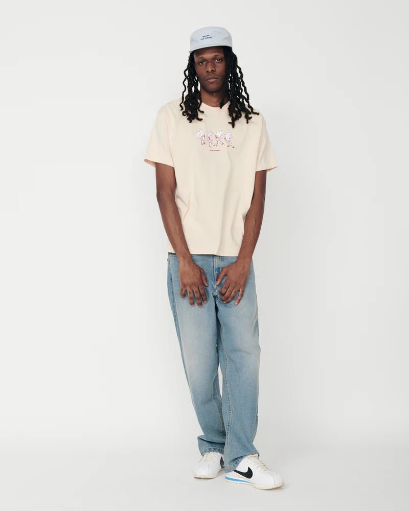 We Are Not Friends Lettering WANF T-shirt - Cream - Kubanna