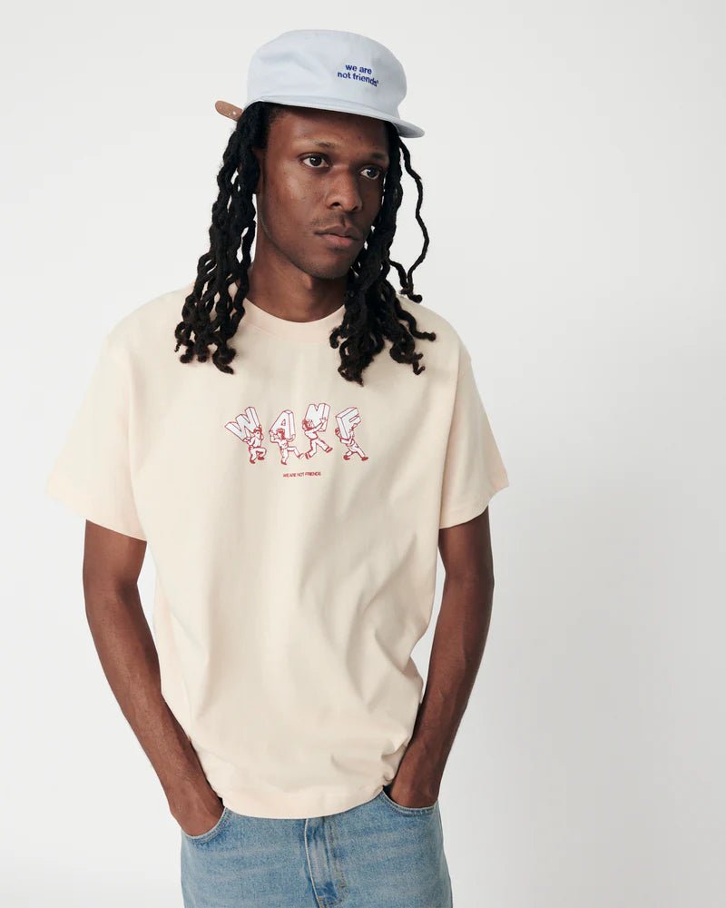 We Are Not Friends Lettering WANF T-shirt - Cream - Kubanna