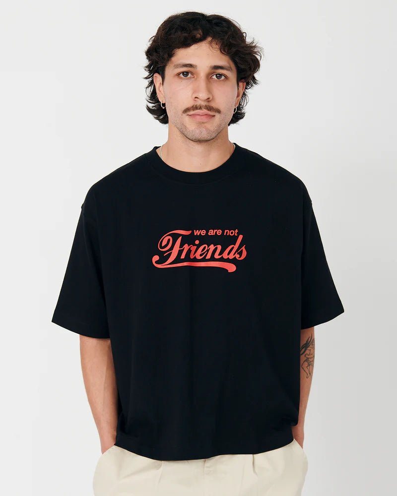 We Are Not Friends Major Friends Boxy Tee - Black - Kubanna