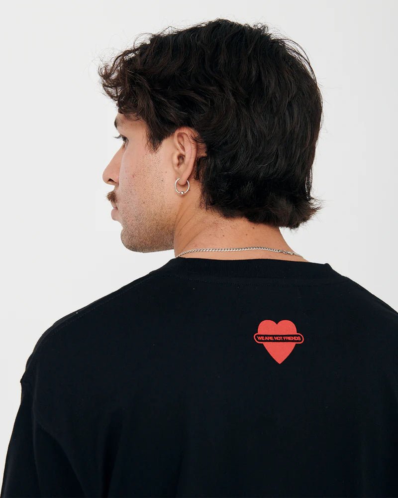 We Are Not Friends Major Friends Boxy Tee - Black - Kubanna