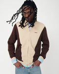 We Are Not Friends Sport WANF Knit Jacket - Cream/Brown - Kubanna